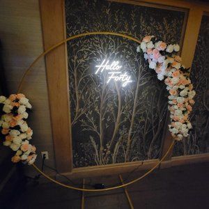 Hello Forty Neon Sign